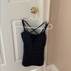 Lululemon polka dot sheer workout top - size 6